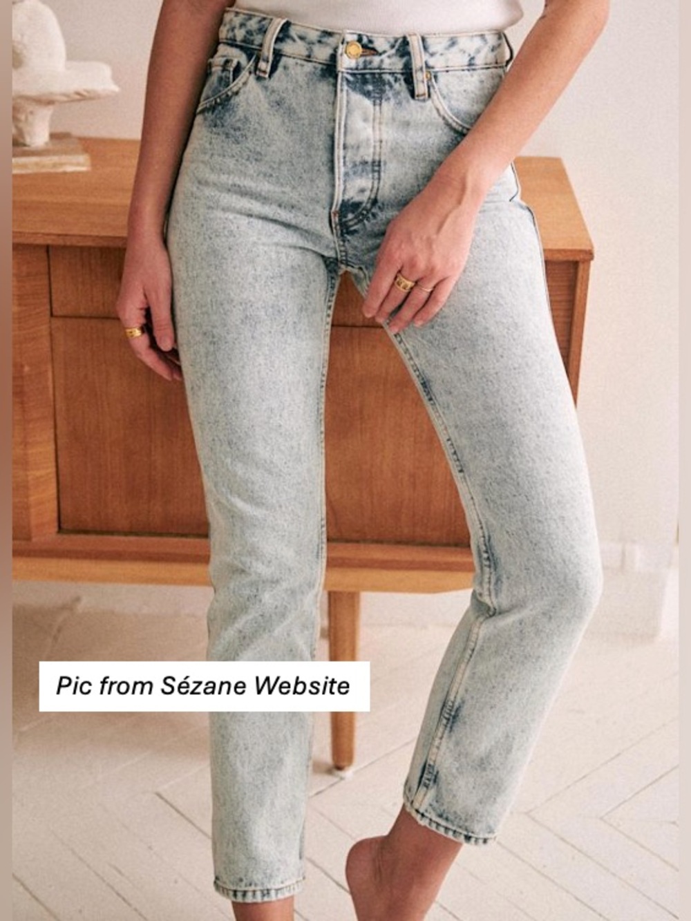 Sezane NWT Edge Blue Denim 27